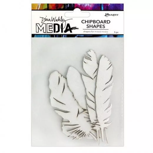 Dina Wakley Media Chipboard Shapes - Feathers