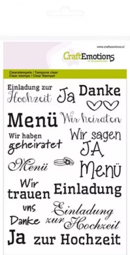 Clear Stamps - Text Hochzeit (DE)