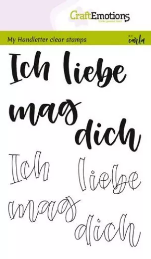 Clear Stamps - handletter - Ich liebe dich (DE)