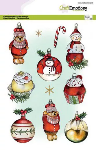 Clear Stamps - Weihnachtskugeln Schneemann Bär