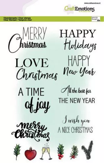 Clear Stamps - Text Christmas Cards (ENG)