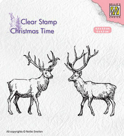 Clear Stamps - Christmas Time Two Rentiere