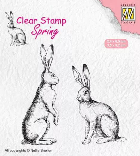 Clear Stamps - Frühling zwei Hasen