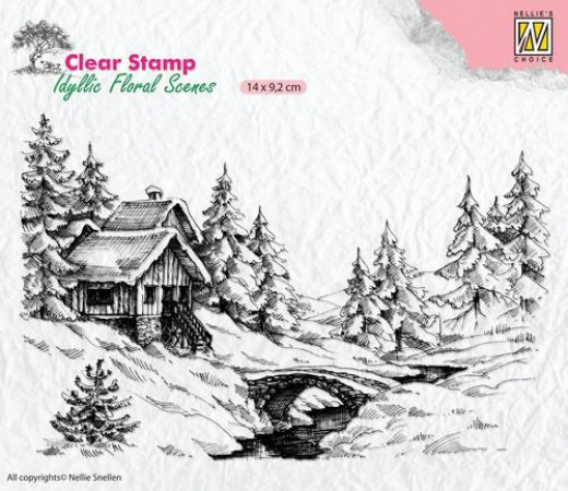 Clear Stamps - Idyllic Flora Winter Scene-1