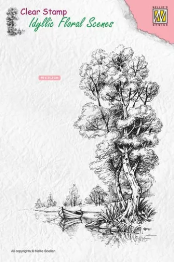 Clear Stamps - Idyllic Floral Scenes Baum mit Boot