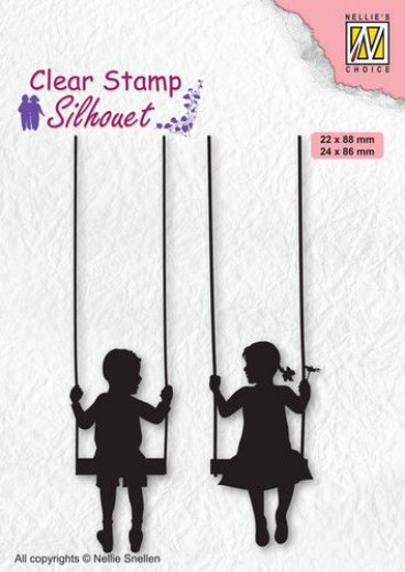 Clear Stamps - Silhouette Kinder schwingen