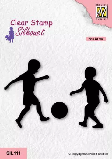 Clear Stamps - Silhouette Fußballjungen