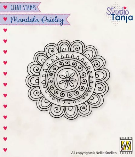 Clear Stamps - Mandala Paisley-Blume 1