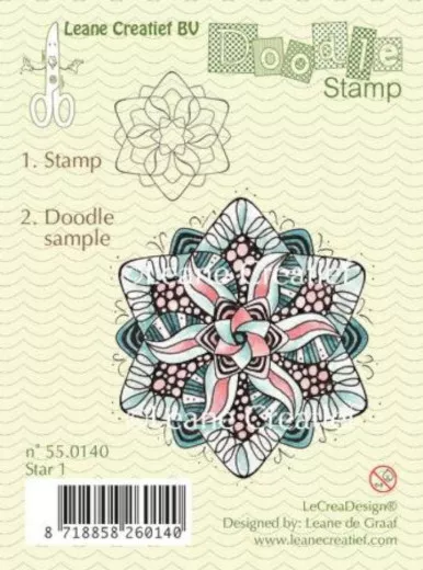 LeCrea Clear Stamps - Doodle Star 1