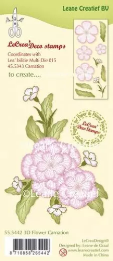 LeCrea Clear Stamps - 3D Flower Nelke