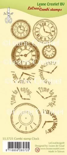 LeCrea Clear Stamps - Kombi Uhr