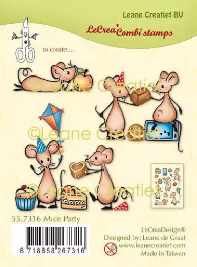 LeCrea Clear Stamps - Kombi Maus Party