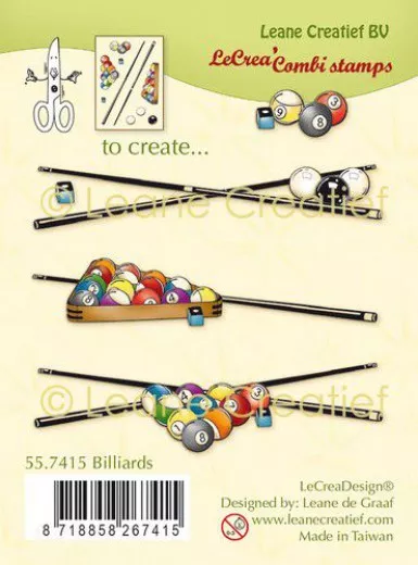 LeCrea Clear Stamps - Billard