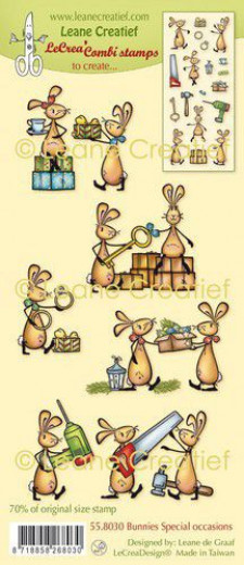 LeCrea Clear Stamps - Kombi Bunnies besondere Anlässe