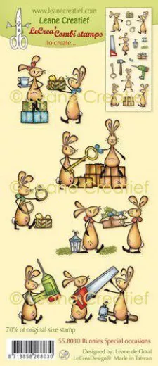 LeCrea Clear Stamps - Kombi Bunnies besondere Anlässe