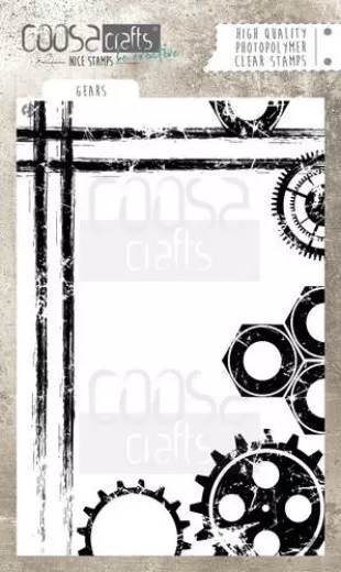 Coosa Crafts Clear Stamps - Gears