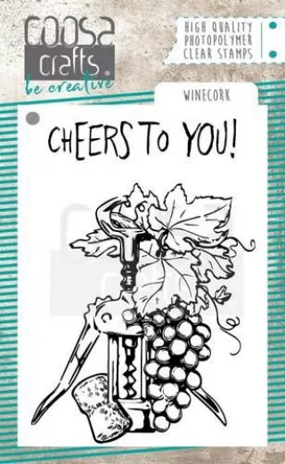 COOSA Crafts Clear Stamps - Winecork