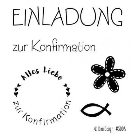 Dini Design Clear Stamps - Konfirmation (DE)