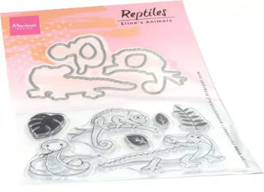 Clear Stamps and Die Set - Elines Animals Reptilien