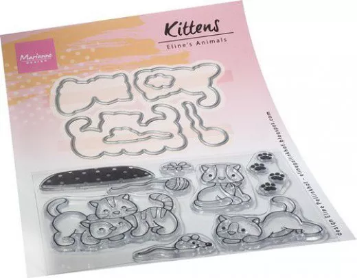 Clear Stamp and Die Set - Elines Kittens