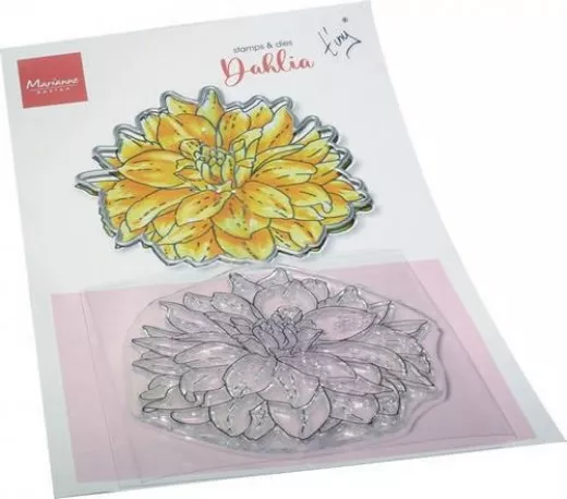 Clear Stamp and Die Set - Tinys Flower Dahlia