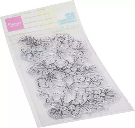 Clear Stamps - Art Poinsettia