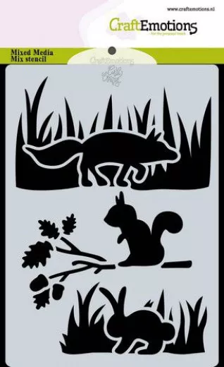 CraftEmotions Mask Stencil - Magic Forest Tiere