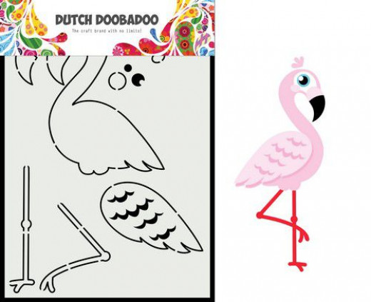 Dutch Card Art - Built up Flamingo