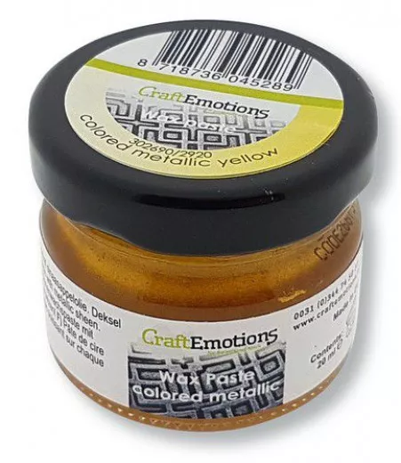 CraftEmotions Wax Paste metallic - gelb