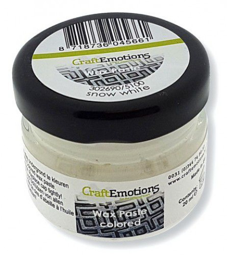 CraftEmotions Wax Paste - schneeweiß