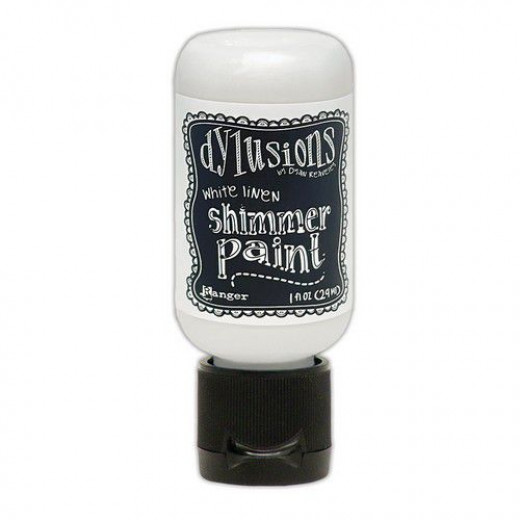 Dylusions Shimmer Paint - White Linen