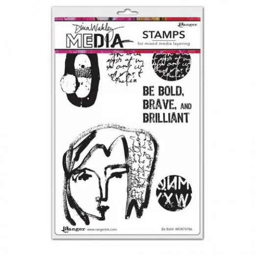 Dina Wakley Media Cling Stamps - Be Bold