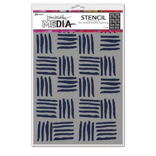 Dina Wakley Media Stencils - Cross Hatch