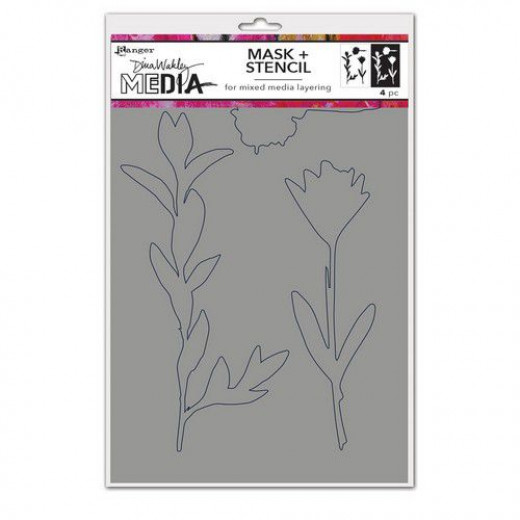 Dina Wakley Media Stencil - Growing Mask