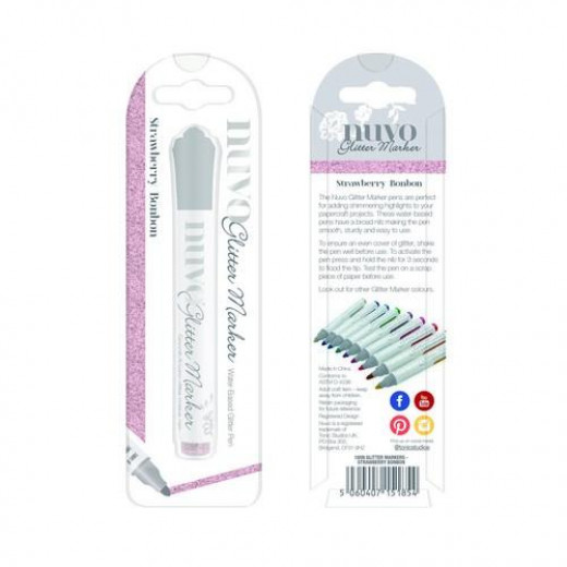 Nuvo Glitter Marker - Strawberry Bonbon