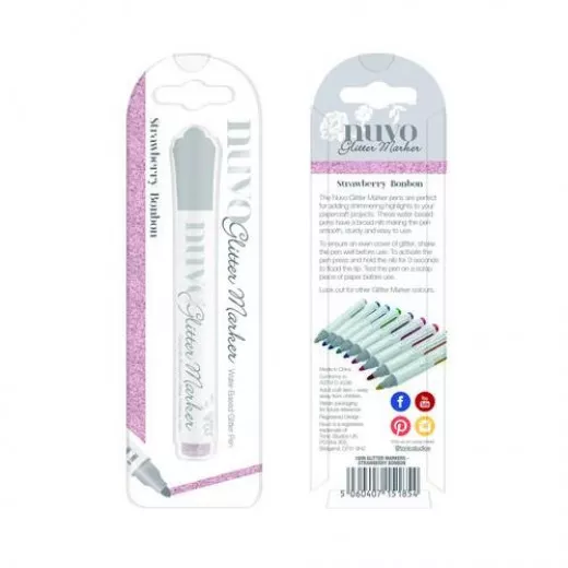 Nuvo Glitter Marker - Strawberry Bonbon