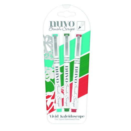 Nuvo Brush Script Pens - Vivid Kaleidoscope