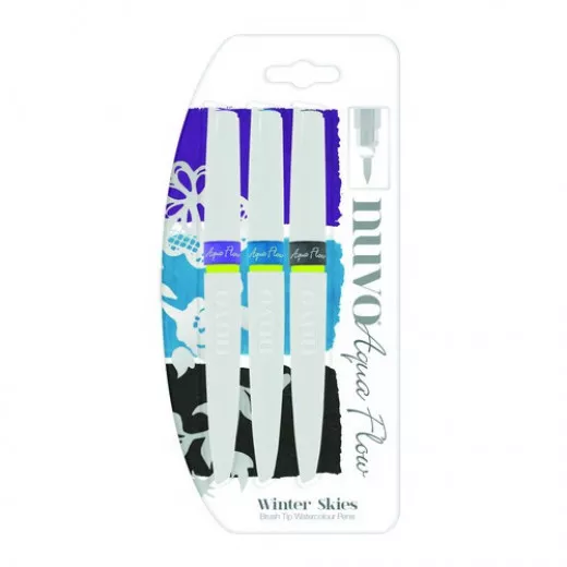 Nuvo Aqua Flow Pens - Winter Skies