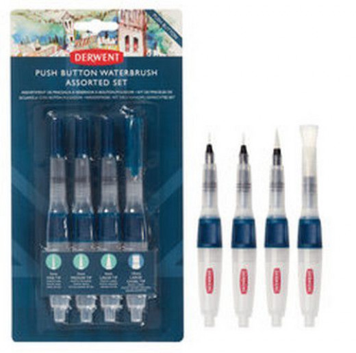 Derwent Push Button Water Brush Set