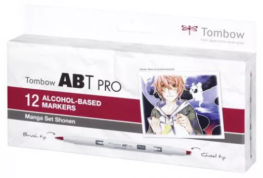 Tombow ABT PRO Alcohol - Dual Brush 12er-Set - Manga Shonen