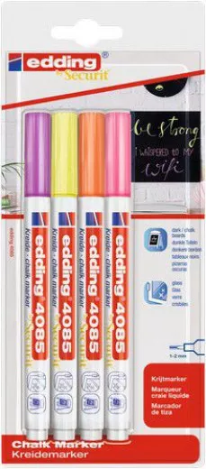 edding-4085 Kreidemarker 4er-Blister sortiert neon