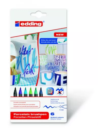 edding-4200 Porcelain Brushpen Set cool