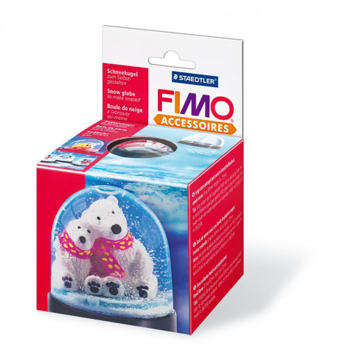 Fimo Schneekugel rund