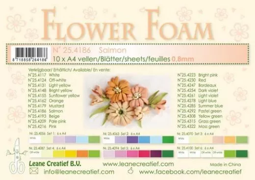 LeCrea Flower Foam Blätter - Lachs