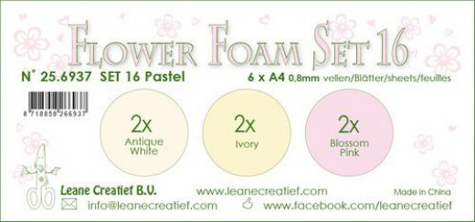 LeCrea Flower Foam Set 16 - Pastel Farben 1