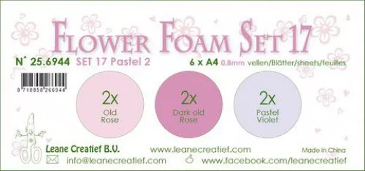 LeCrea Flower Foam Set 17 - Pastel Farben 2