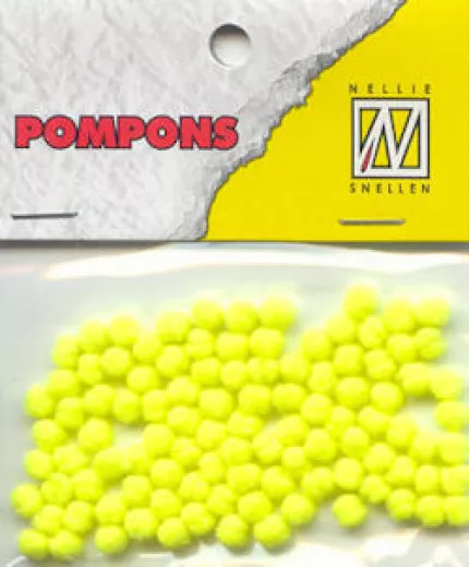 Mini Pompons - neongelb