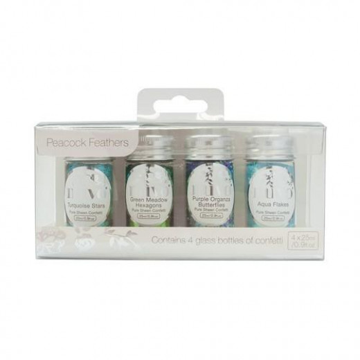 Nuvo Pure Sheen Confetti Set - Peacock Feathers