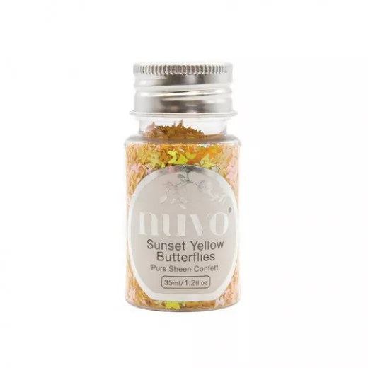 Nuvo Pure Sheen Confetti - sunset yellow butterflies