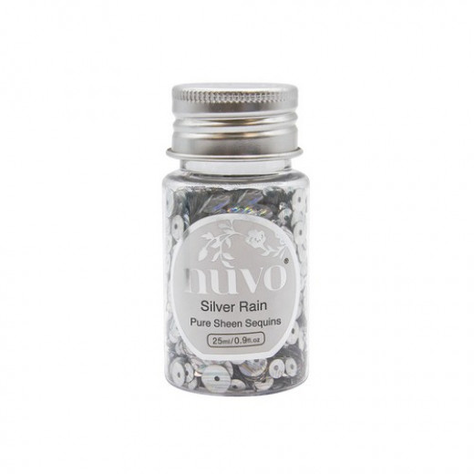 Nuvo Pure Sheen Sequins - Silver Rain